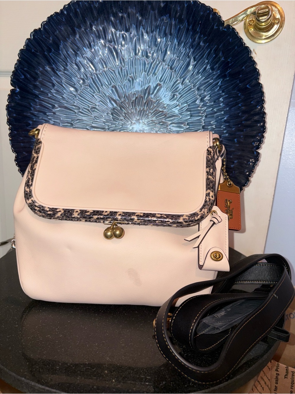 Coach 1941 SAMPLE Rider Bag 24 in Neutral Snakeskin Leather - Picture 2 of 16